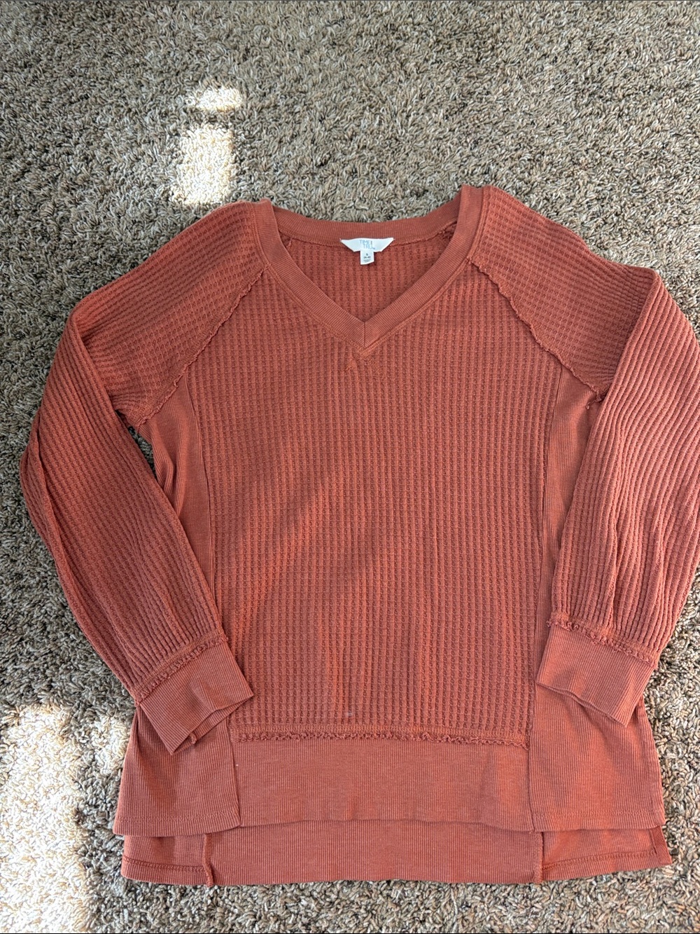 Waffle knit top